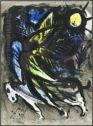 Marc Chagall: L'Ange 1960, Lithographie originale - oeuvres imprimes | arts graphiques | lithographies