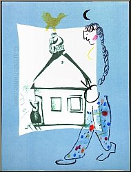 Marc Chagall: La maison de mon village, Lithographie originale 1960 - uvre grav | arts graphiques | estampes