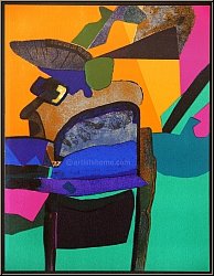 Maurice Estve:  Bossaille  1974, Lithographie originale imprime chez Mourlot - uvre grav | estampes