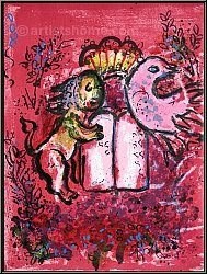 Marc Chagall: Jrusalem Vitraux, Lion de Juda avec les commandements, 1962 | Lithographies originales
