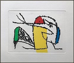 Joan Miro et l'mancipation dfinitive de la queue du chat, 1978, Livre illustr avec 2 eaux-fortes originales