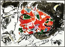 Marc Chagall: Aprs l'hiver, 1972, Lithographie originale sur l’arrive du printemps - uvre graphique