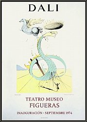 Salvador Dali: Affiche originale Teatro Museo Figueras 1974 'Dan' (Serpent) Les Douze Tribus d'Isral, Mourlot