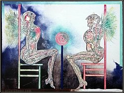 Bernhard Jaeger:  Magie  1970, Lithographie originale signe