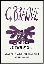 Georges Braque: Estampes - Livres, Galerie Adrien Maeght, Affiche