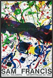 Sam Francis: Affiche pour Metaphysique du vide 1986 par Michel Waldberg | Lithographies originales, Estampes