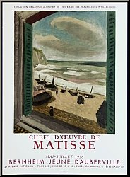 Henri Matisse: Affiche  Chefs-d'oeuvre  1958, Bernheim Jeune Dauberville, lithographie ralise par Mourlot