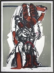 Rolf Szymanski: Lithographie signe  Black Sun Press  1973 BFK Rives