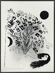 Marc Chagall: Le Soir, 1952 Lithographie originale Verve  Vision de Paris  | uvre grav | arts graphiques