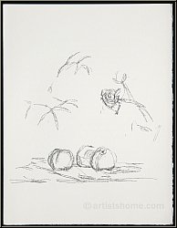 Alberto Giacometti: Lithographie originale Fleurs Souvenirs et portraits d'artistes, Mourlot - uvre grav