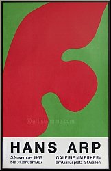 Jean Arp (Hans Arp): Affiche originale Galerie im Erker 1966, Lithographie originale | Affiches d'exposition