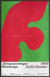 Jean (Hans) Arp: Affiche Donaueschinger Musiktage 1966, Lithographie