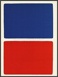 Ellsworth Kelly: Rectangles Bleu sur Rouge, 1966, Lithographie originale, Composition pour Maeght et Redfern