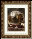 Marc Chagall: Ruth aux pieds de Booz, Lithographie Bible, 1960