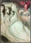Marc Chagall: Sara et Abimelech, Lithographie originale Bible, Mourlot