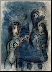 Marc Chagall: Rahab et les espions de Jricho Lithographie originale