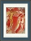 Marc Chagall: Adam et ve chasss du Paradis terrestre, Lithographie originale La Bible 1960 - uvre grav
