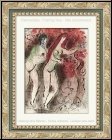 Marc Chagall: Adam et ve et le Fruit dfendu 1960 Lithographie originale, Dessins pour la Bible - uvre grav