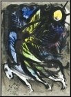 Marc Chagall:  L'Ange  Lithographie originale 1960, Bible, Mourlot