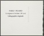 Pablo Picasso: Le seigneur et la dame 1972, Lithographie originale, Souvenirs et portraits d'artistes, Mourlot