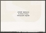 Andr Minaux:  La femme et l'oiseau  1972 Lithographie originale