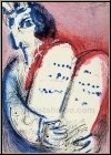 Marc Chagall: Moise, Tables de la loi, Lithographie originale, Bible