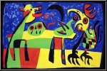 Joan Miro:  Le chien aboyant  la lune  1952, Lithographie originale