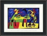 Joan Miro:  Le chien aboyant  la lune  1952, Lithographie originale