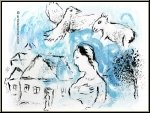 Marc Chagall: Derriere le miroir 225, 1977, Lithographie originale  Le village  Mourlot 917 - DLM revue d'ar