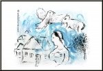 Marc Chagall: Derriere le miroir 225, 1977, Lithographie originale  Le village  Mourlot 917 - DLM revue d'ar