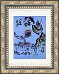 Marc Chagall: Nocturne  Vence Lithographie originale 1963, Saint-Paul de Vence - uvre grav | estampes