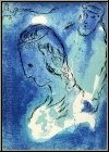 Marc Chagall:  Abraham et Sarah  Lithographie originale Verve 1956