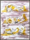 Henry Moore:  Figures allonges  Lithographie originale, 1971