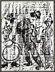 Marc Chagall:  Les Musiciens Vagabonds  Lithographie originale 1963