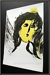 Marc Chagall: L'Ange 1956, Lithographie originale Verve La Bible - Estampes originales | uvre grav | Mourlot