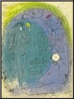 Marc Chagall: Lithographie originale Mre et enfant devant Notre-Dame