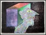 Bernhard Jaeger:  Kastenkopf  1973, Lithographie signe