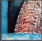 Bernhard Jaeger:  Montrer les dents  1971, Lithographie signe, chien grognant | uvre grav - estampes