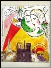 Marc Chagall: Le Dimanche, Derriere le miroir 66-67-68, Lithographie