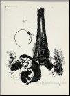 Marc Chagall: Mre et enfant  la Tour Eiffel, 1954, Lithographie