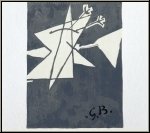 Georges Braque:  Ciel gris II  L'oiseau et la nature, 1959, Mourlot