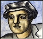 Fernand Lger: Les Constructeurs 1951, Maison de la Pense Lithographie originale L'ouvrier | Affiches Mourlot