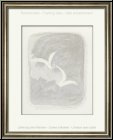 Georges Braque: Deux oiseaux blanches sur fond gris, 1961 Descente aux enfers Lithographie originale Mourlot