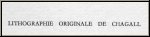 Marc Chagall: Lithographie originale  Hommage  Julien Cain  1968