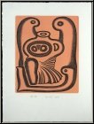 Arnold Leissler: Gravure  l'eau-forte  Figura terracotta  signe