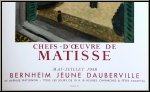 Henri Matisse: Affiche originale  Chefs-d'oeuvre  1958, Bernheim Jeune Dauberville, lithographie par Mourlot