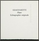 Alberto Giacometti: Lithographie originale Fleurs Souvenirs et portraits d'artistes, Mourlot - uvre grav