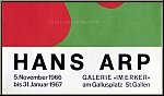Jean Arp (Hans Arp): Affiche originale Galerie im Erker 1966, Lithographie originale | Affiches d'exposition