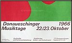 Jean (Hans) Arp: Affiche Donaueschinger Musiktage 1966, Lithographie