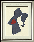 Jean Arp (Hans Arp):  Le Heaume  1951, Lithographie originale en gris-bleu et brun rouge - uvres imprimes